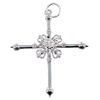 Croix Fleurie - Taille 2 Argent 