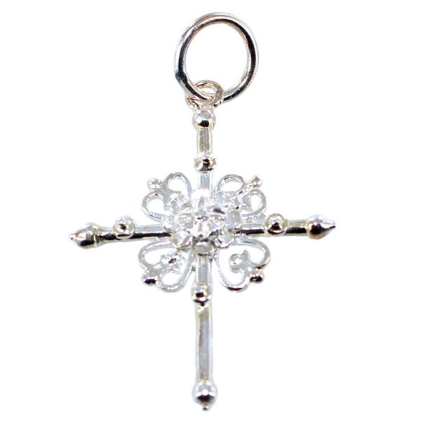 Croix Fleurie - Taille 1 Argent 