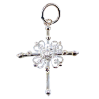 Croix Fleurie - Taille 1 Argent 