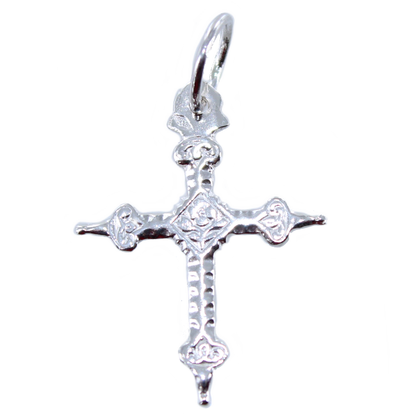 Croix Jeannette ciselée - Taille 1 Argent 