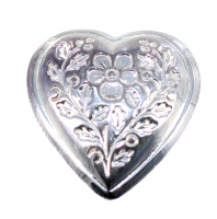 Coulant Argent Coeur de savoie fleuri 