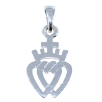 Pendentif&nbsp;Argent&nbsp;Coeur Vendéen - Taille 2 