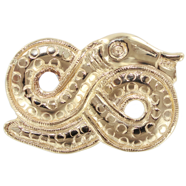 Broche Or Jaune Serpent de Mer Serpent du monde 