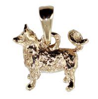 Pendentif Or Jaune Chien Berger islandais - Taille 1 