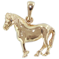 Pendentif Or Jaune Cheval Poney 