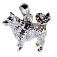 Pendentif Argent Chien Berger Islandais - Taille 2 