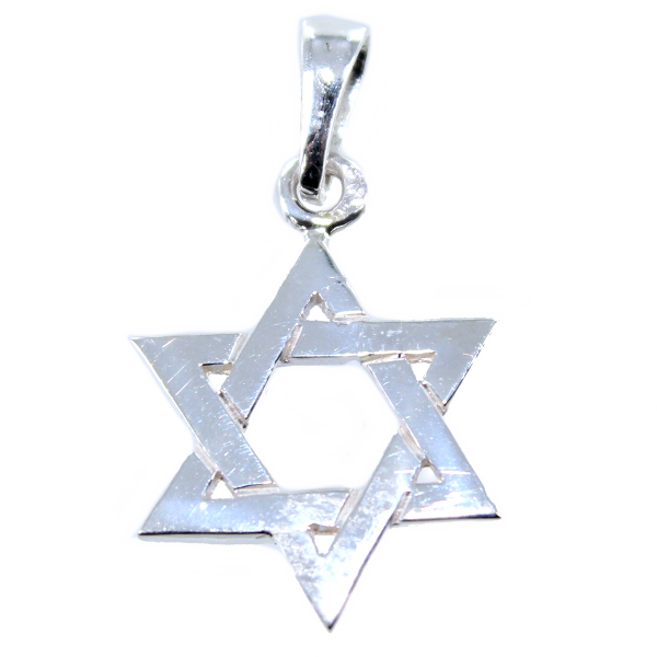 Pendentif Argent Etoile de David - Taille 3 