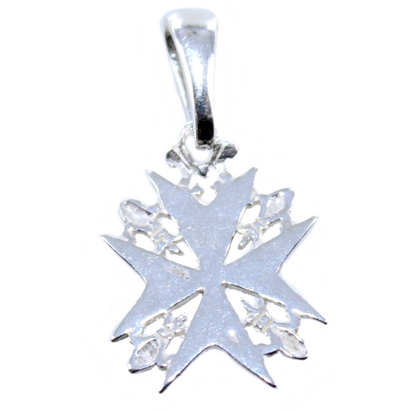 Croix de Malte Fleur de Lys - Taille 1 Argent 