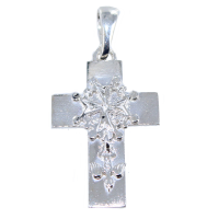 Croix Huguenote en relief Argent 