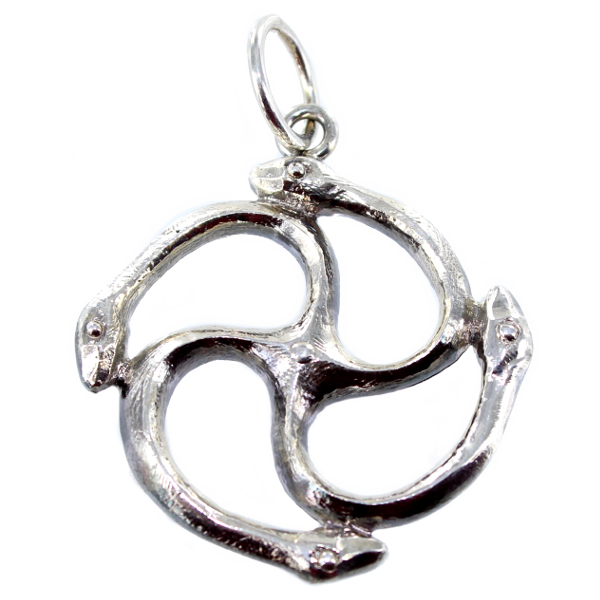 Pendentif Argent Triskell 4 Couleuvres - Taille 2 