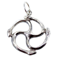 Pendentif Argent Triskell 4 Couleuvres - Taille 2 