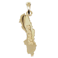 Pendentif&nbsp;Carte Suède - Taille 2 - Image&nbsp;2 