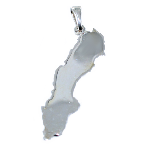 Pendentif Argent Carte Suède - Taille 3 