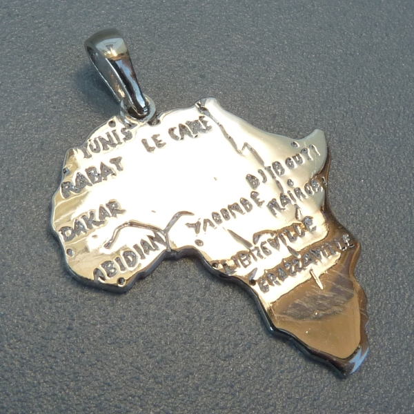 Pendentif&nbsp;Carte de l\'Afrique - Taille 2 - Image&nbsp;2 