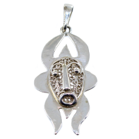 Pendentif Argent Masque de Zébu 