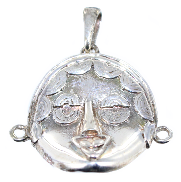 Pendentif Argent Masque africain Akan 