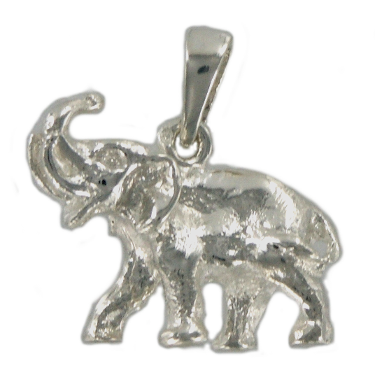 Pendentif Argent Eléphant barrissant 