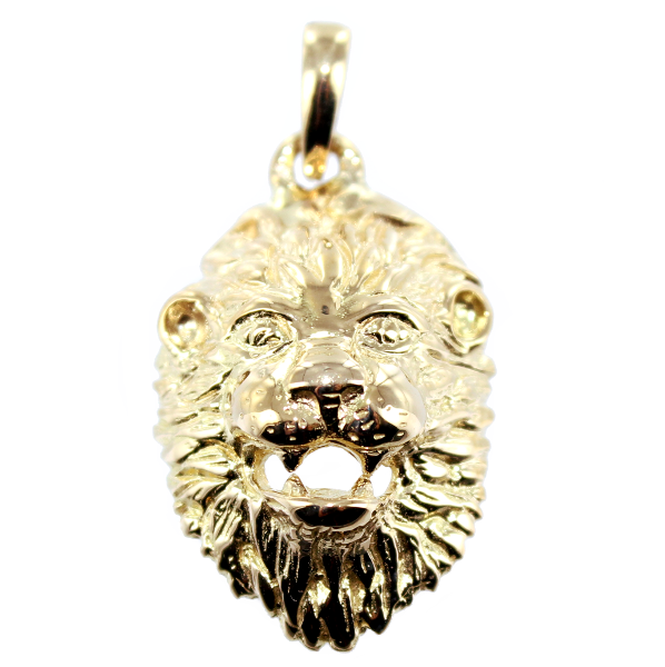 Pendentif Or Jaune Masque de Lion 