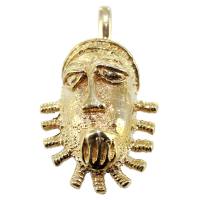 Pendentif Or Jaune Masque africain Diolas 