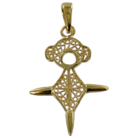 Pendentif Or Jaune Croix du sud filigrane Agadez 