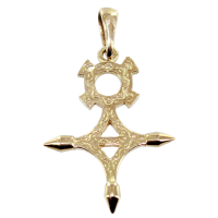 Pendentif Or Jaune Croix du sud Tamasheq 