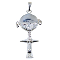 Pendentif&nbsp;Argent&nbsp;Poupée Ashanti - Taille 5 