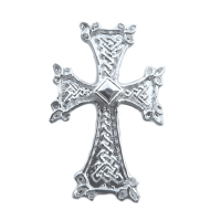 Croix arménienne Khatchkar entrelacé Argent 