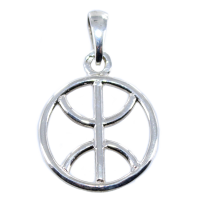 Pendentif Argent Symbole berbère entouré - 16 mm 