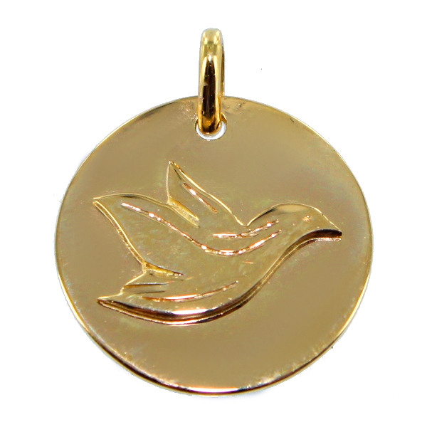 Médaille Colombe Or Jaune