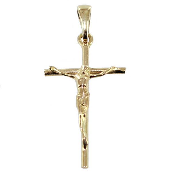Croix avec Christ - Taille 1 Or Jaune