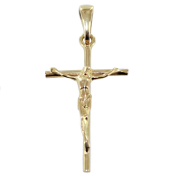 Croix avec Christ - Taille 1 Or Jaune 