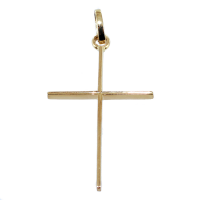 Croix Or Jaune  catholique fine 