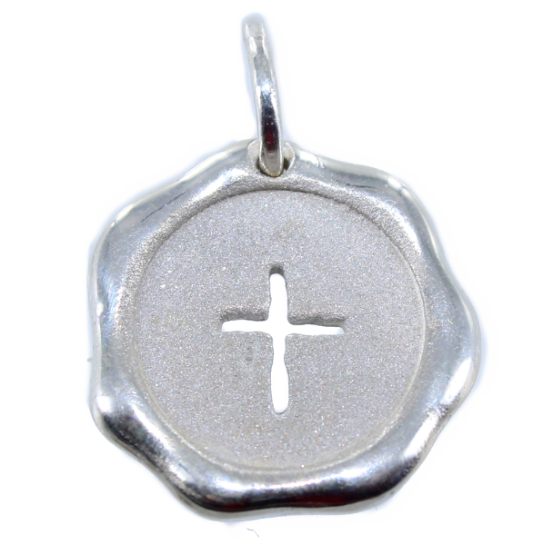 Médaille Croix catholique Argent 