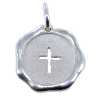 Médaille Argent  Croix catholique