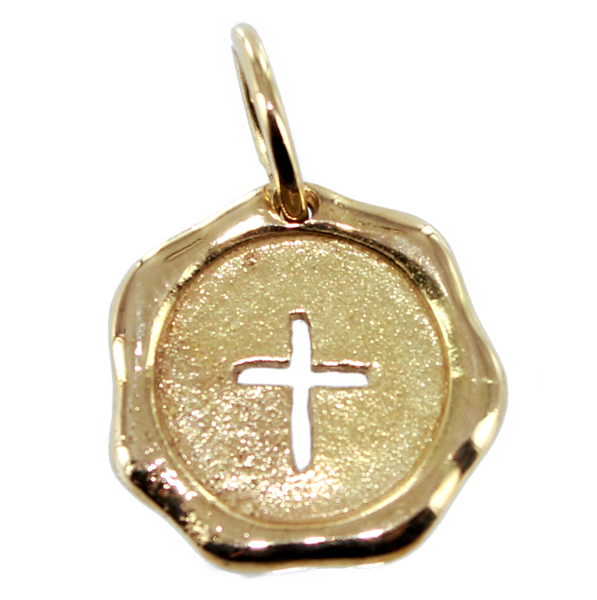 Médaille Croix catholique Or Jaune