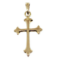 Croix Or Jaune  catholique trident