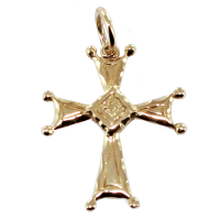 Croix Or Jaune  pattée 