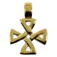 Croix entrelacée Or Jaune 