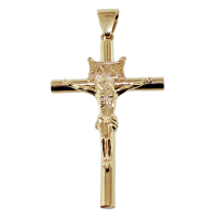 Croix avec Christ - Taille 4 Or Jaune