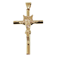 Croix avec Christ - Taille 4 Or Jaune 