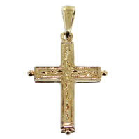 Croix Reliquaire ouvrante Or Jaune 