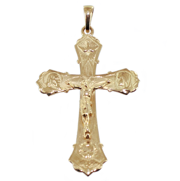 Croix catholique Familia Or Jaune 