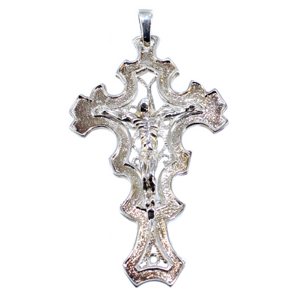 Croix catholique Bella - Taille 2 Argent 
