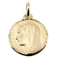 Médaille Or Jaune Sainte Vierge ciselée - Taille 2 