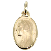 Médaille Or Jaune Sainte Vierge ovale - Taille 1 