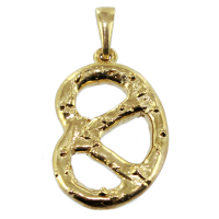 Pendentif Or Jaune Bretzel - Taille 2 