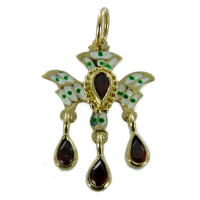 Pendentif Or Jaune Saint-Esprit émaillé - Modèle  1 