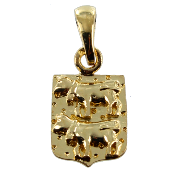 Pendentif Ancien Métal Argenté - Blason Bretagne - Créateur Régional
