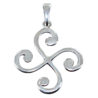 Croix Basque Fine - Taille 3 Argent 