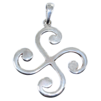 Croix Basque Fine - Taille 4 Argent 